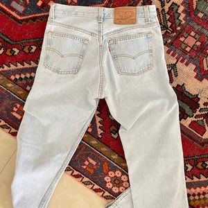Vintage Light Wash Levi 501s